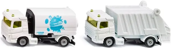Set de jocuri Siku - Masina de curatat si camion de gunoi