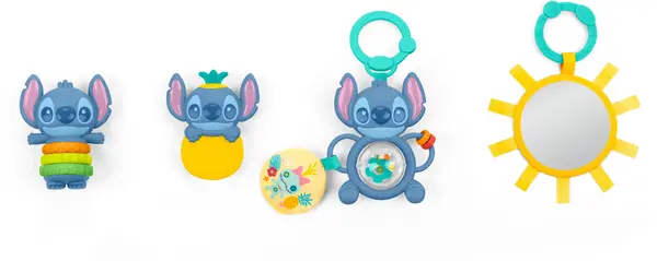 Set de jucării Bright Starts Disney Baby - Stitch, 4 piese