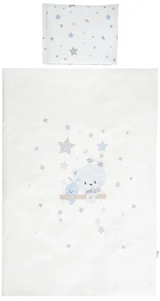Set de lenjerie de pat din 3 piese Lorelli - Cosy, Bear With Swing, albastru