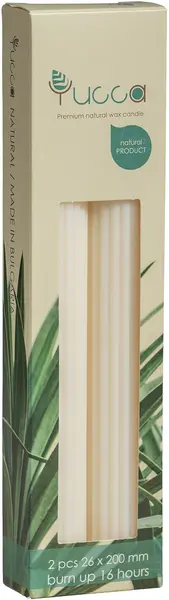 Set de lumânări Yucca - 2 buc., Ecru