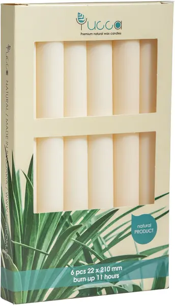 Set de lumânări Yucca - Ecru , 6 buc.