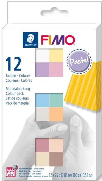 Set de lut Staedtler Fimo Soft - Plastilina, 12 culori