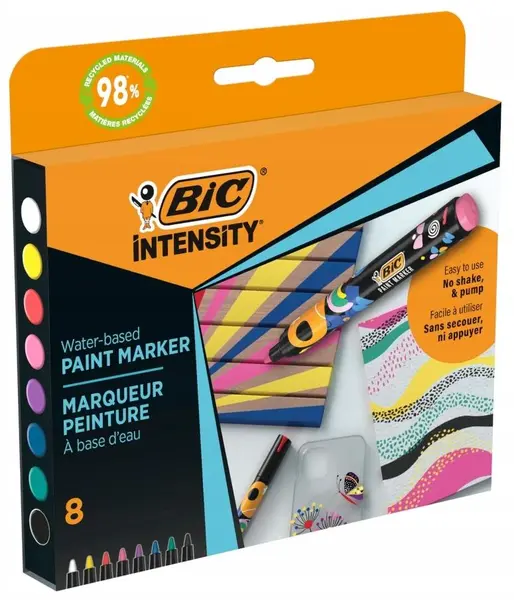Set de markere acrilice BIC Intensity - 8 culori