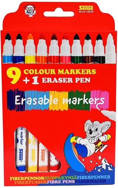 Set de markere de șters Sense - 9+1