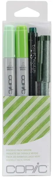 Set de markere Too Copic Doodle - verde