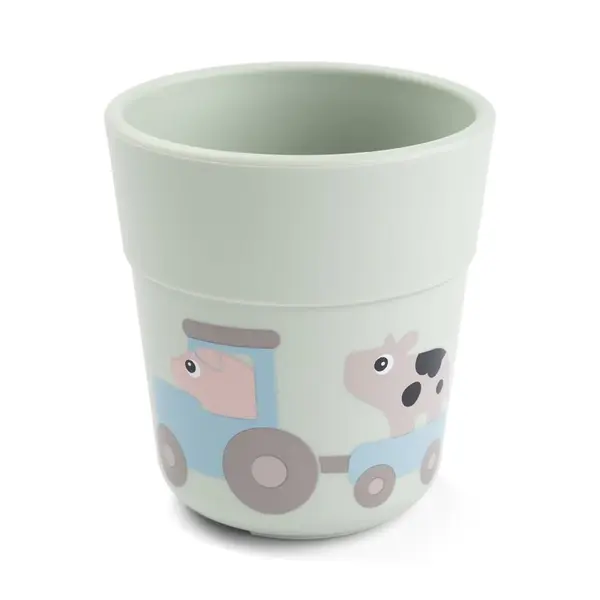Set de masa din silicon cu ventuza Done by Deer Foodie Tiny Farm green