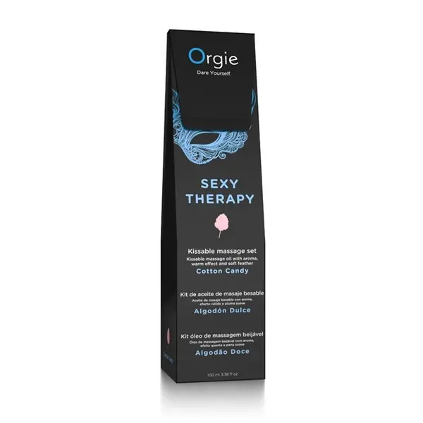 Set de masaj erotic ORGIE - Sexy Therapy, aroma de cotton candy, 100 ml