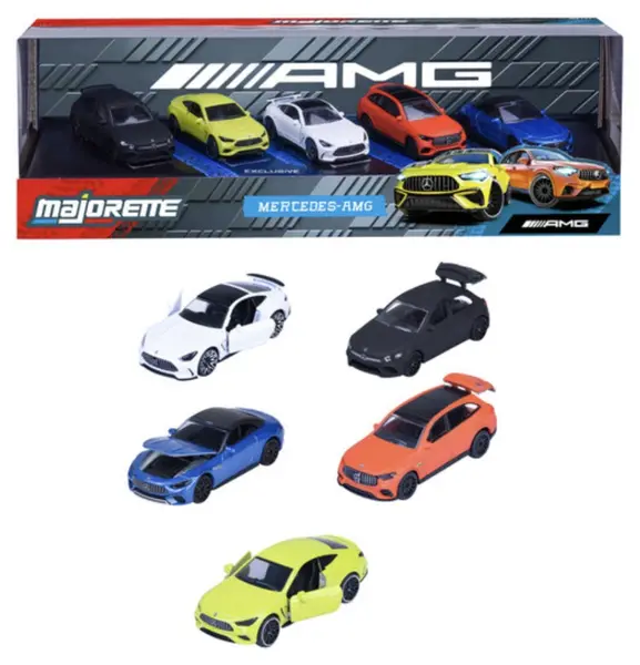 Set de mașinuțe din metal Majorette - Mercedes-AMG, 5 buc, 1:64