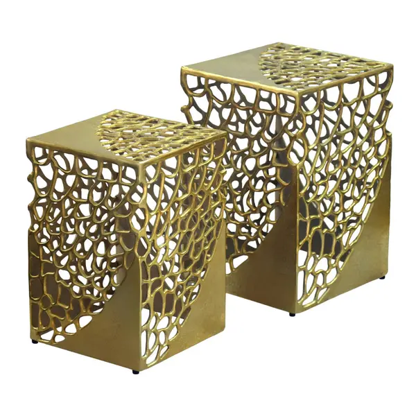 Set De Măsuțe Suprapuse din metal, 30/26/30/26/45/40 cm