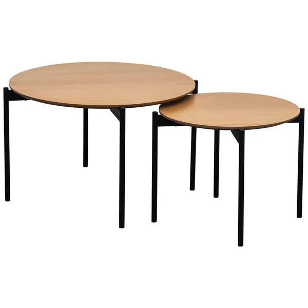 Set De Măsuțe Suprapuse din metal, material pe bază de lemn,
