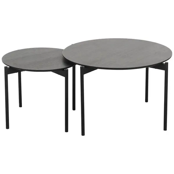 Set De Măsuțe Suprapuse din metal, material pe bază de lemn,