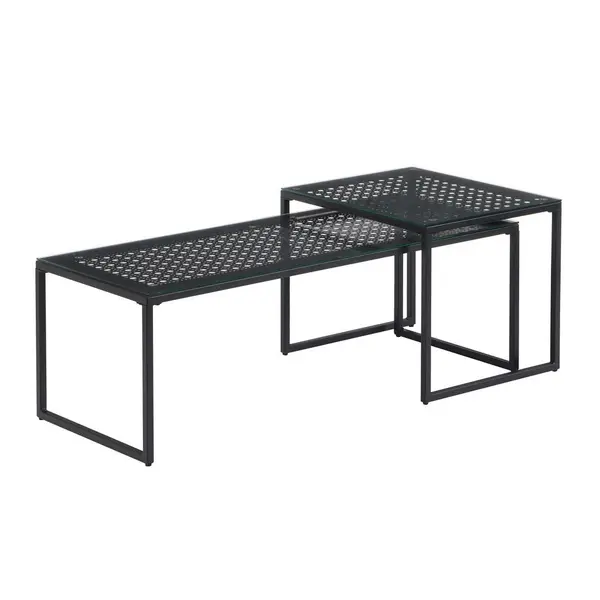 Set De Măsuțe Suprapuse din sticlă, 100/40/35 cm