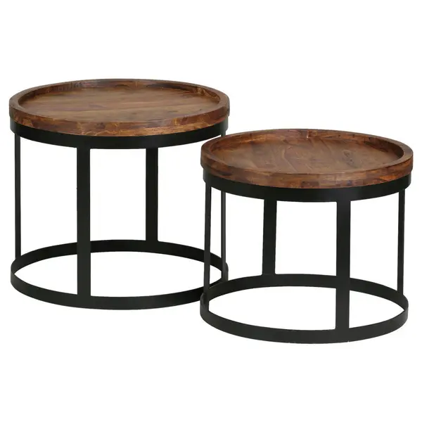 Set De Mese Auxiliare din lemn, 53/53/45 cm