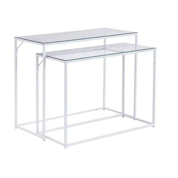Set De Mese Auxiliare din sticlă, 100/40/77 cm