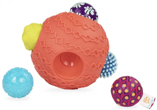 Set de mingi senzoriale Battat - Multicolor, 6 buc