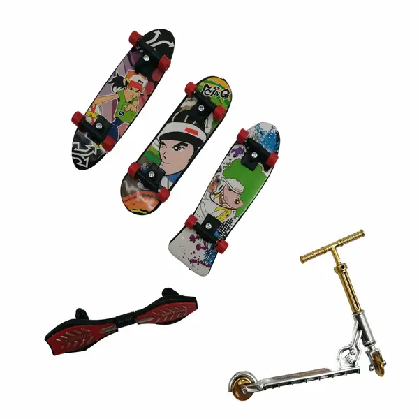 Set de mini jucarii DEPOX , Fingerboard Street, plastic, multicolor