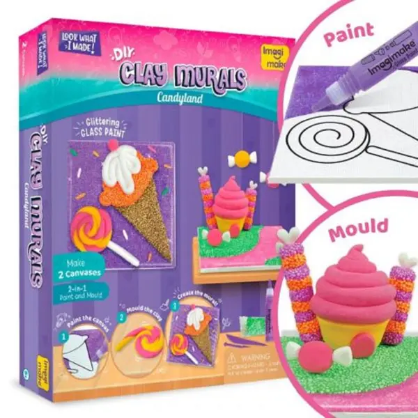Set de modelaj - 2 tablouri canvas - Candyland | ImagiMake