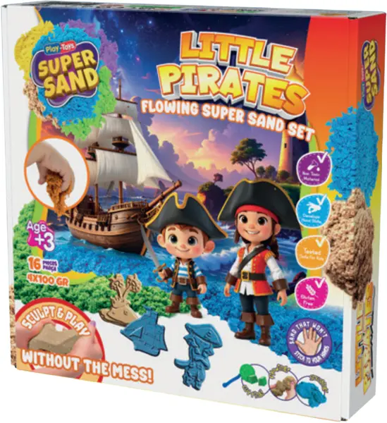 Set de nisip pentru joacă Play-Toys - Pirați mici