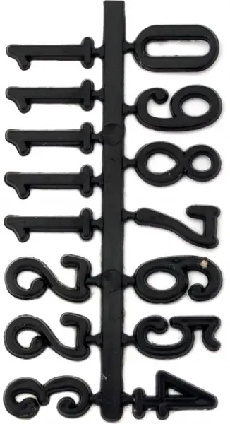 Set de numere pentru un ceas Em Art -Arabă, 1,6 cm, negru