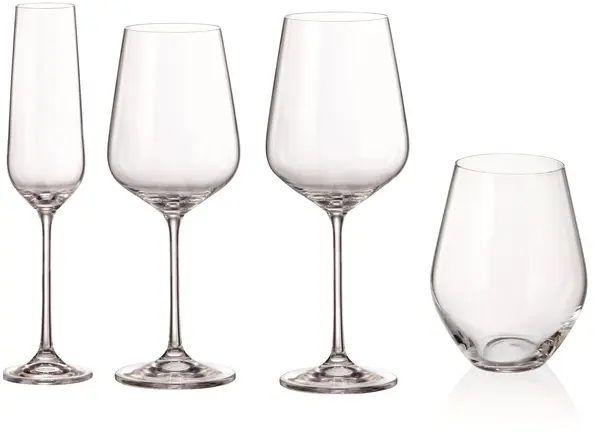 Set de pahare Bohemia - Royal & Crystalite Globo, 16 piese