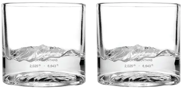 Set de pahare de whisky Liiton - Smoky Mountain, 230 ml, 2 buc