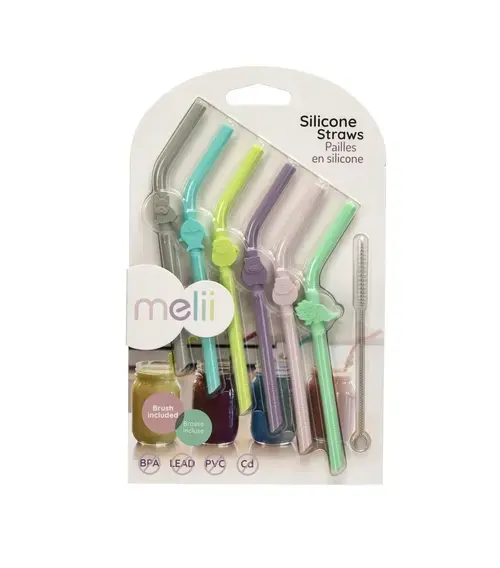 Set de paie din silicon Melii - Animale, 6 buc