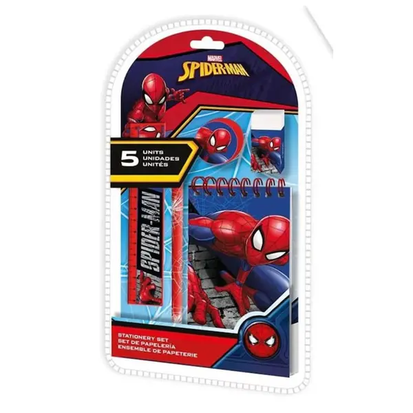 Set de papetarie, Spiderman, 5 buc, Multicolor Engros