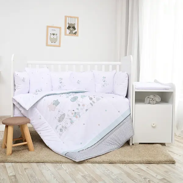 Set de pat pentru bebeluși Lorelli - Trend, Giraffe, alb