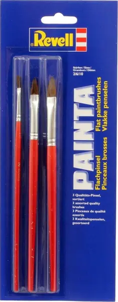 Set de pensule plate Revell - Painta Flat, 3 buc