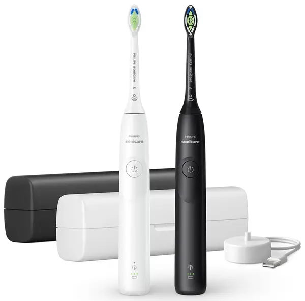 Set de periuțe de dinți electrice Philips - Sonicare 5300, neagră/albă