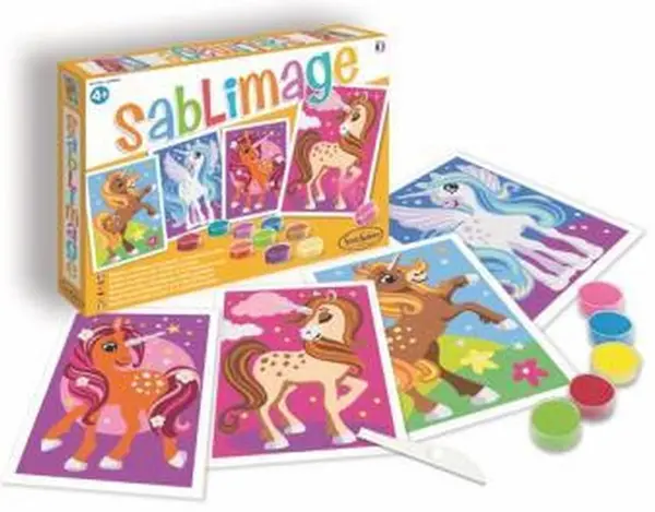 Set de pictura cu nisip Sentosphere - Unicorni