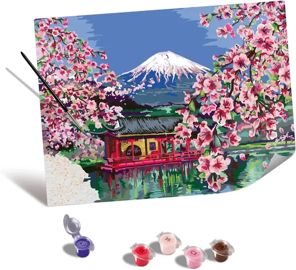 Set de pictură cu numere Ravensburger CreArt - Floare de cireș