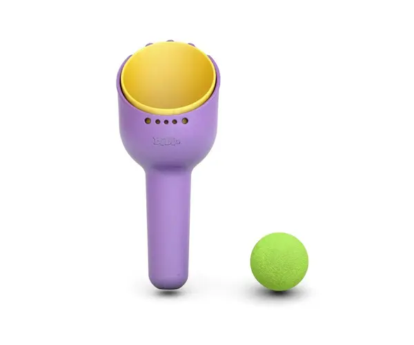 Set de plaja 2 in 1 RakBi, lopatica si grebla cu minge, Violet, BiBio