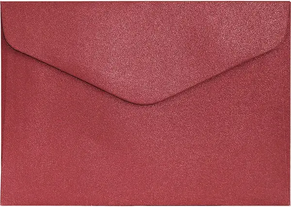 Set de plicuri poștale Galeria Papieru - C6, roșu perlat, 10 bucăți