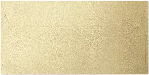 Set de plicuri poștale Galeria Papieru - DL, auriu perlat, 10 bucăți