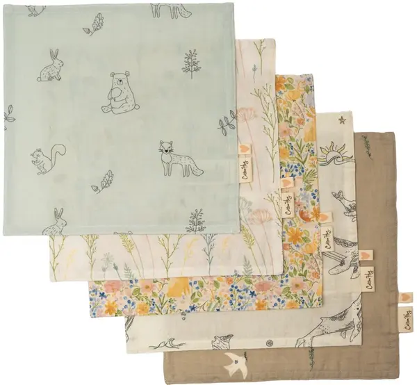 Set de prosoape pentru copii Cotton Hug - Multicolor, 30 х 30 cm, 5 buc.