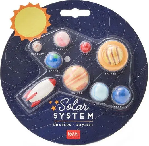 Set de radiere Legami - Sistem solar, 9 bucăți