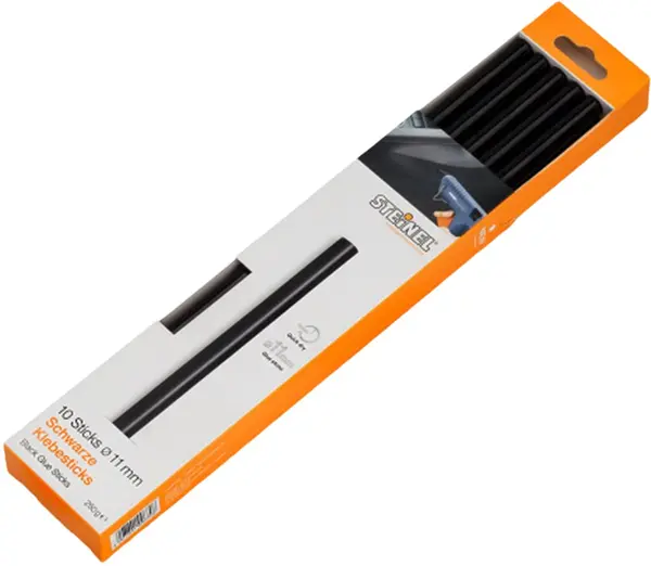 Set de rezerve pentru lipire termică din plastic Steinel - 250 mm, negre, 10 bucăți