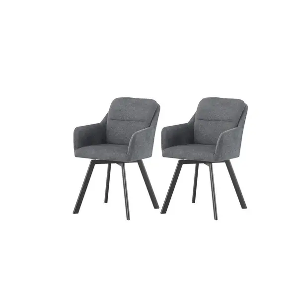Set De Scaune din textil, antracit