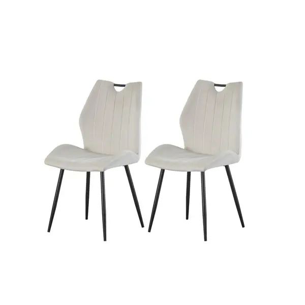 Set De Scaune din textil, crem