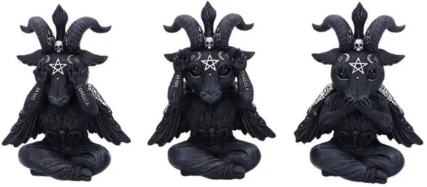 Set de statuete Nemesis Now Adult: Cult Cuties - Three Wise Baphoboo, 13 cm