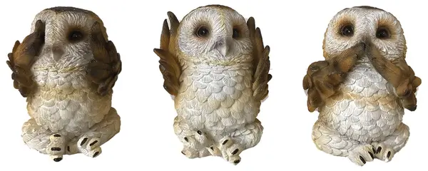 Set de statuete Nemesis Now Adult: Gothic - Three Wise Brown Owls, 7 cm