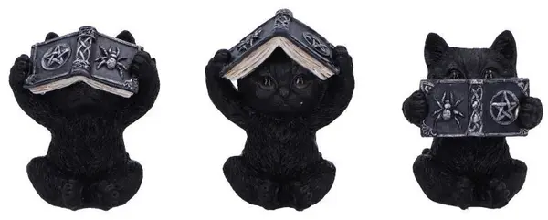 Set de statuete Nemesis Now Adult: Humor - Three Wise Spell Cats, 8 cm