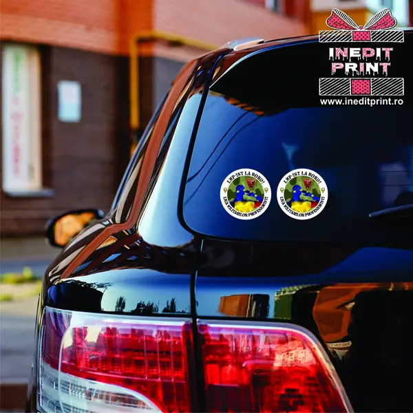 Set de Stickere Auto LMP MODEL NOU - Asociatia Liga Militarilor Profesionisti Set de 2 bucăți