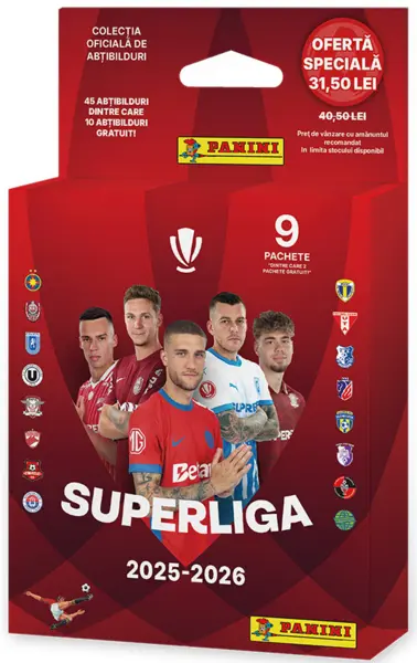 Set de stickere Panini - Superliga Romaniei (Ecoblister) | Panini