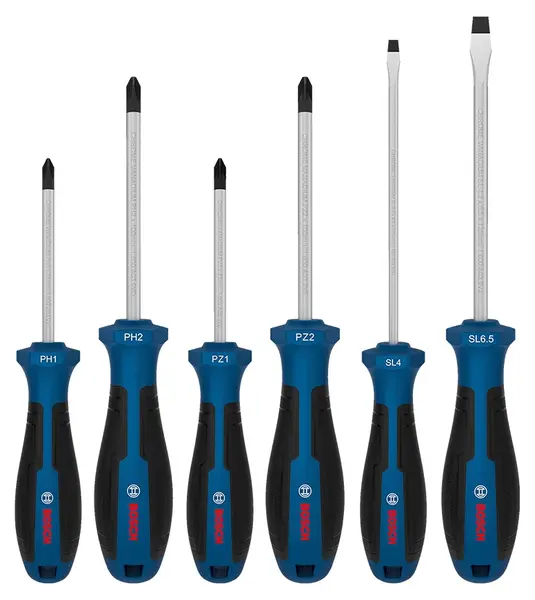 Set de șurubelnițe Bosch - 1600A039PH, 6 piese , PH, PZ, SL