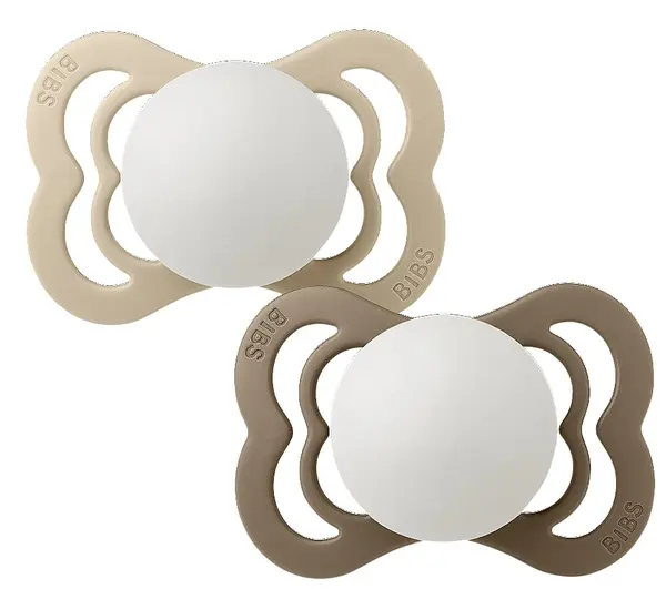 Set de suzete Bibs - Supreme, 6-18 м, 2 bucăți, Vanilla Glow/Dark Oak Glow