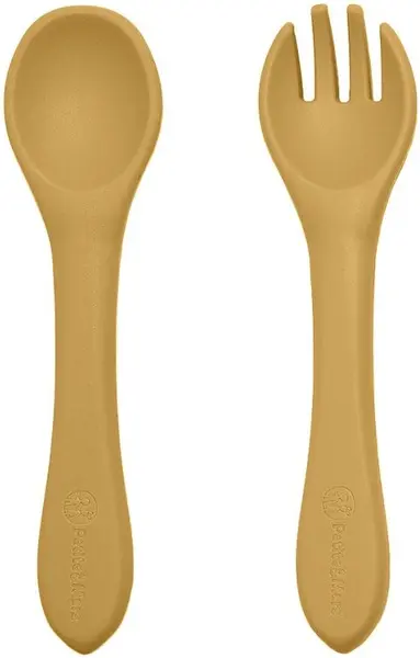 Set de tacâmuri din silicon Petite&Mars - Take&Match, Ocru intens