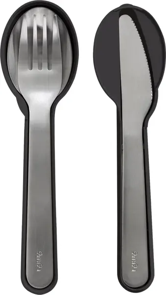 Set de ustensile pentru călătorie Lekue – On The Go, 3 piese, negru