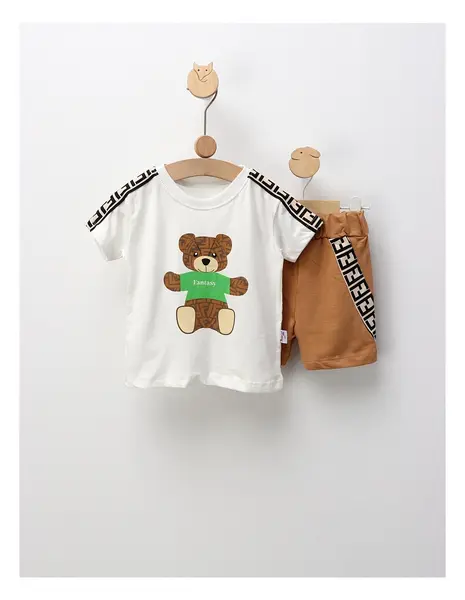 Set de vara Fantasy Bear, alb maro